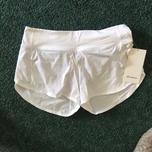 Lululemon Speed Up Shorts - White